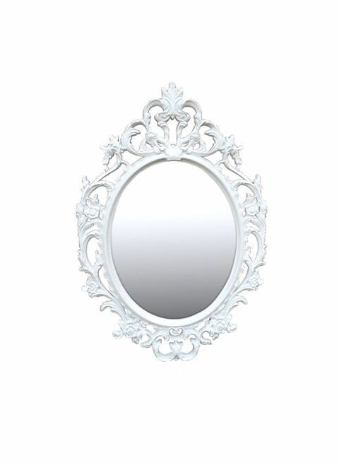 East Lady European Style Wall Mounted Mirror White 48x70x4cm