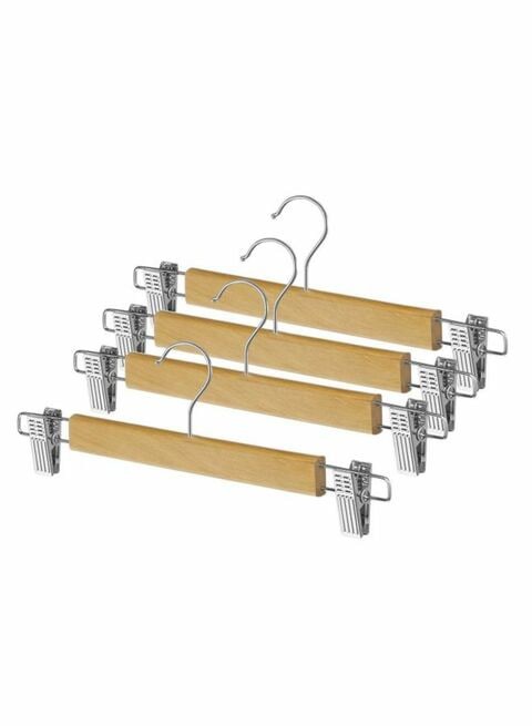 Whitmor 4-Piece Skirt Hanger Set Brown