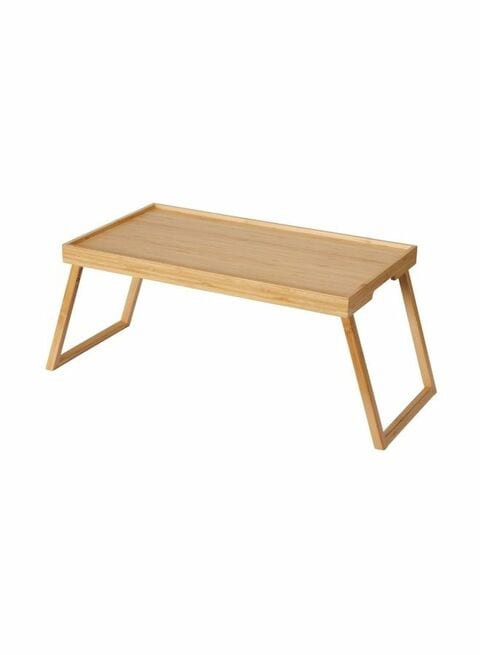 Wooden Bed Tray Beige