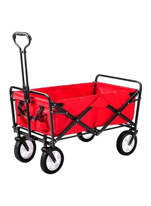 Folding Camping Cart Red/Black 90x60x50cm