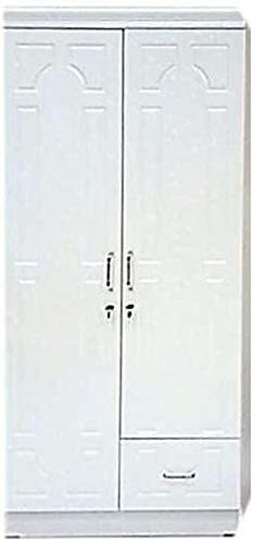 Generic Vivid Design 2 Door Cabinet, White - 180 X 80 X 45Cm