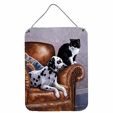 Caroline&#39;s Treasures Bdba0265Ds1216 Dalmatian With Cat Wall Or Door Hanging Prints, 12X16, Multicolor