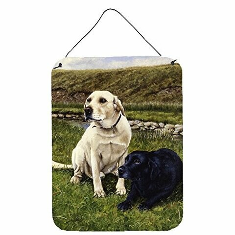 Caroline&#39;s Treasures Frf0018Ds1216 Yellow And Black Labradors Wall Or Door Hanging Prints, 12X16, Multicolor