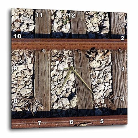 3Drose Dpp_14556_3 Railroad Ties Like Wall Clock, 15 X 15