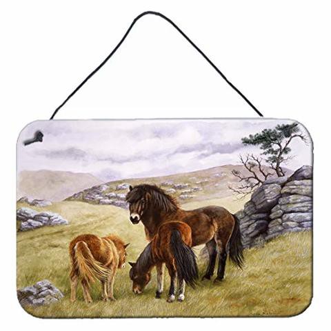 Caroline&#39;s Treasures Bdba0189Ds812 Horses In The Meadow Wall Or Door Hanging Prints, 8X12, Multicolor