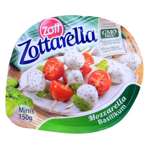 Zott Zottarella Minis Basil Cheese 150g