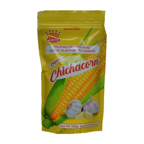 Lutong Ilocos Chichacorn Garlic Corn Chips 100g