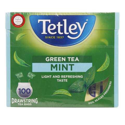 TETLEY DRAWSTRING GRN MINT 1.5GX100