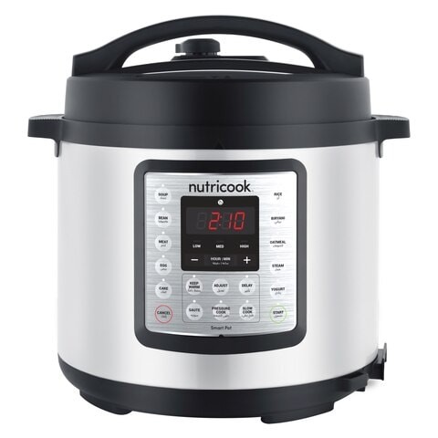 Nutribolt Smart Electric Pressure Cooker - 9 in 1, Electric Pressure Cooker, 6 Liter, 1000 Watt, Silver/Black NC-SPEK6