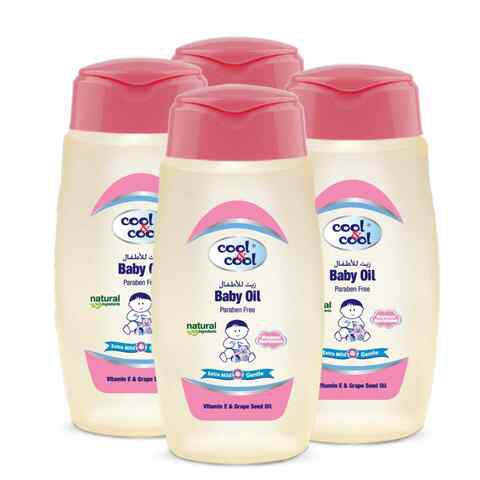 Cool &amp; Cool Baby Oil 250ml x4