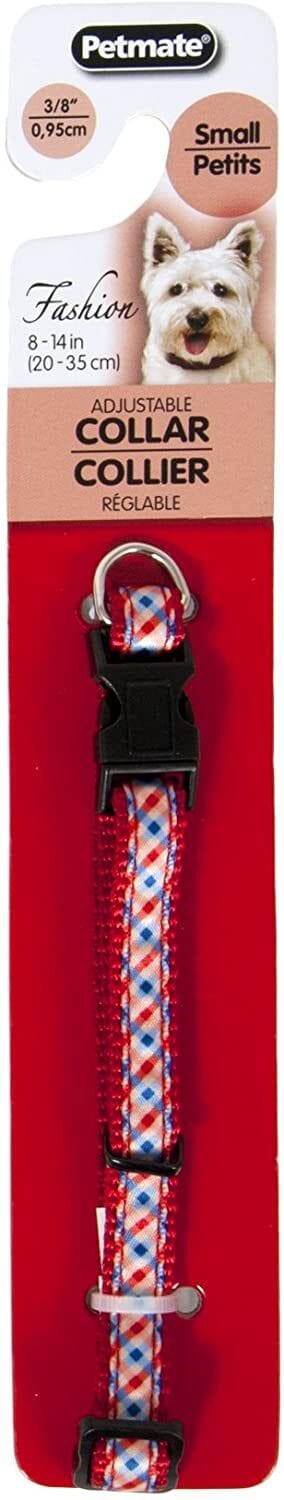 Petmate Aspen Pet Fashion Cat Collar 3/8&quot; X 8-12&quot; Plaid Brick