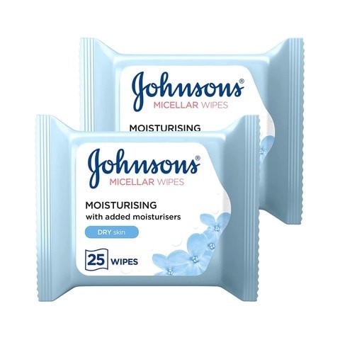 Moisturizing Wipes For Dry Skin Cleansing 25 Wipes x Pack of 2