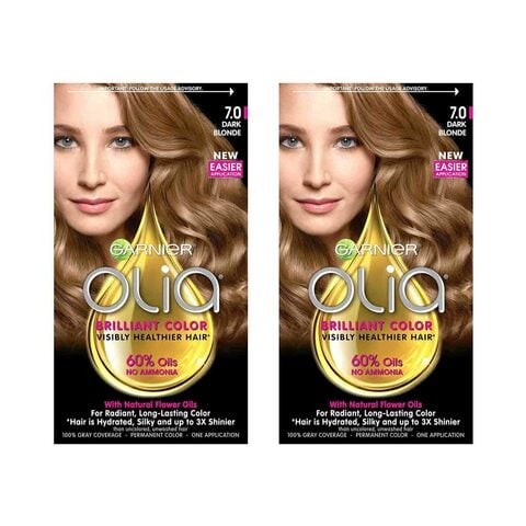 Garnier Olia No Ammonia Permanent Hair Dye 7.0 Dark Blond 100 ml x 2