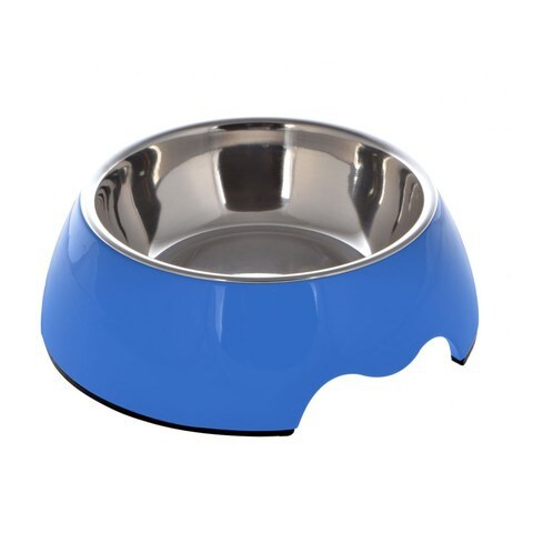 Nutrapet Melamine Round Bowl Blue M:17.5 * 6.5cms 350/Ml11.8Oz