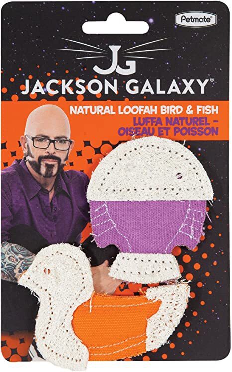 Petmate Jackson Galaxy Natural Loofah Crackle Fish &amp; Bird 2-Pack