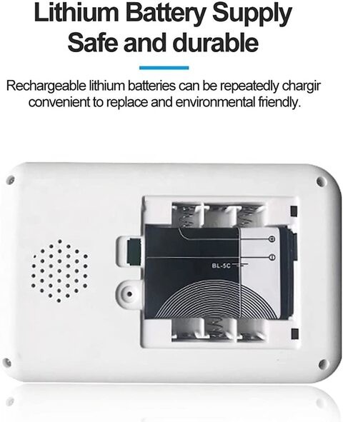Generic Photoelectric Smoke Alarm Detector Sensor White 3.4X10.7cm