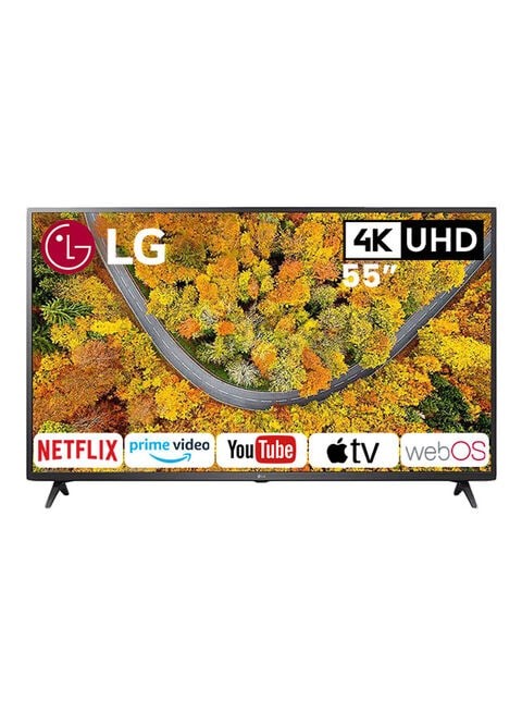 تلفزيون LG UHD 4K 55 بوصة سلسلة UP75 ، 4K Active HDR WebOS Smart AI ThinQ