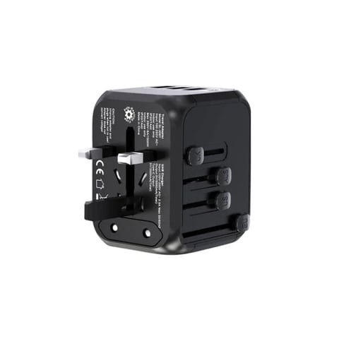 ALISSA-All in One AC Outlet Power Plug Adapter 3 USB + 1 Type C Charging Ports, Black.