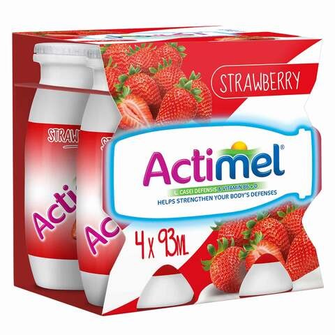 ACTIMEL STRAWBERRY 93 ML × 4