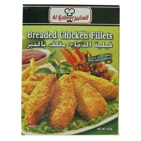 Al Kabeer Breaded Chicken Fillet 450g