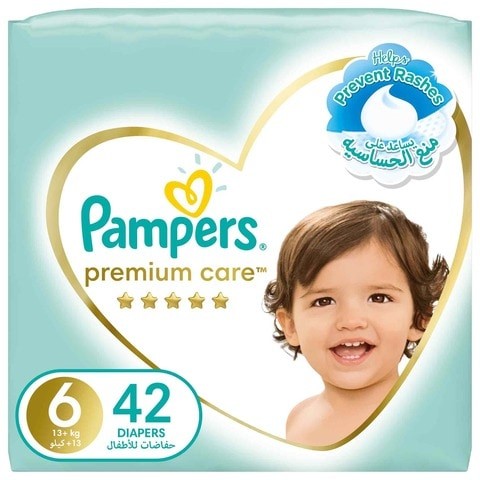 Pampers Premium Care Diapers, Size 6, Extra Large, 15+ kg, Jumbo Pack, 42 ​​Pieces