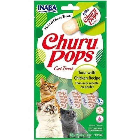 CHURU CHURU POPS TUNA-CHICKEN 60g/4 sticks