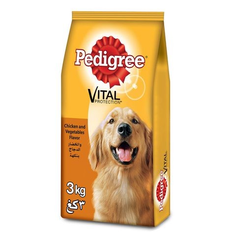 Pedigree dry dog ​​food for chicken and vegetables 3 kg