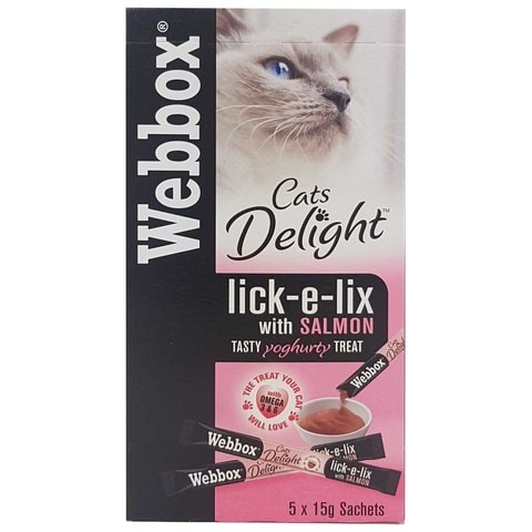 Web Box Cat Delight Like-e-Lex Salmon and Yogurt 15 g x Pack of 5