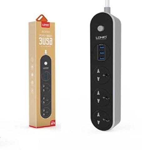 Ldnio SC3301 Fast Charging Power Strip with 3 Ports and 3 USB Ports