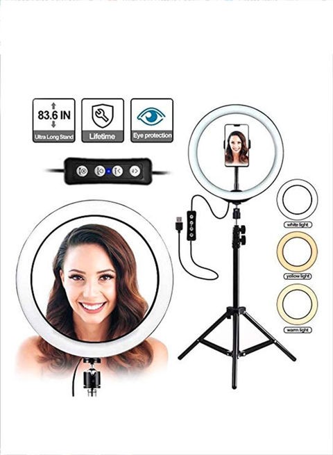 LED Selfie Ring Light 12 Inch Black Color