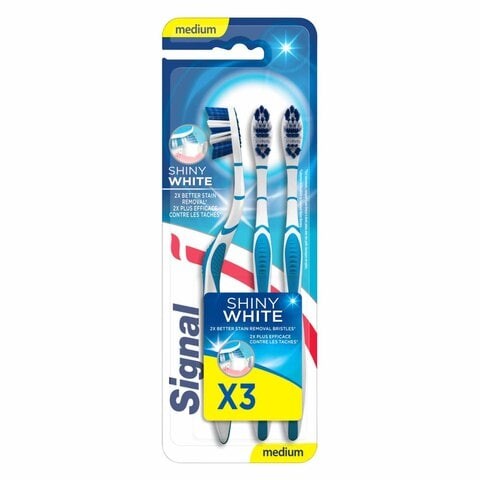 Signal TP Medium White Toothbrush x Pack of 3