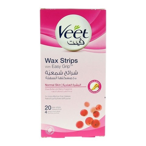 Veet Wax Strips For Normal Skin 20 Pieces