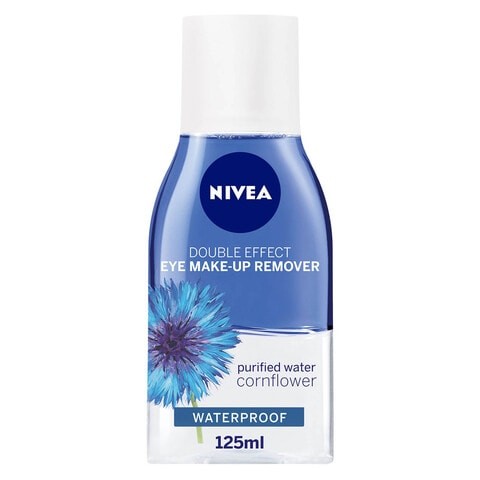 Nivea Double Effect Eye Make-Up Remover Facial Cleanser For Sensitive Skin 125ml