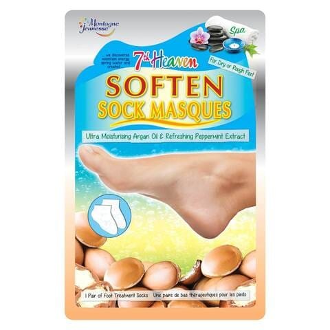 Montagne sock softener mask with almond oil and mint