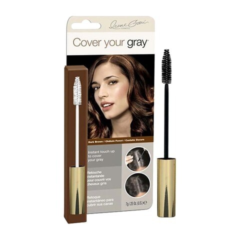 Cover the gray brush with dark brown 7g