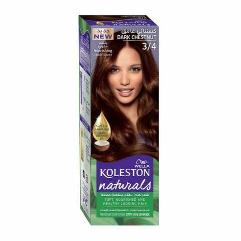 Wella Koleston Naturals Hair Color Kit Chestnut 3/4