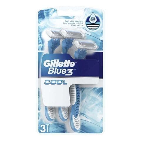 Gillette Blue 3 Cool Razor, 3 Blades