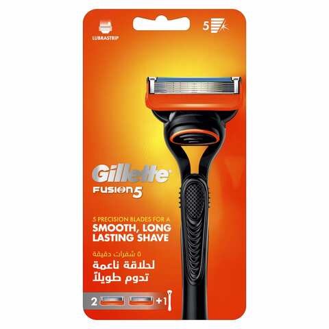 Gillette Fusion Razor Handle and 2 Refill Blades, 2