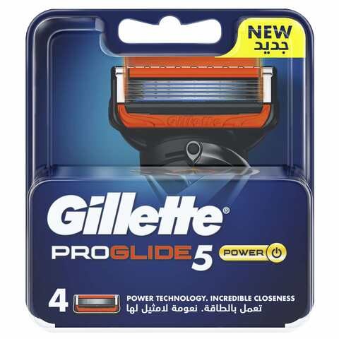 Gillette Fusion ProGlide Power Razor for Men, Pack of 4