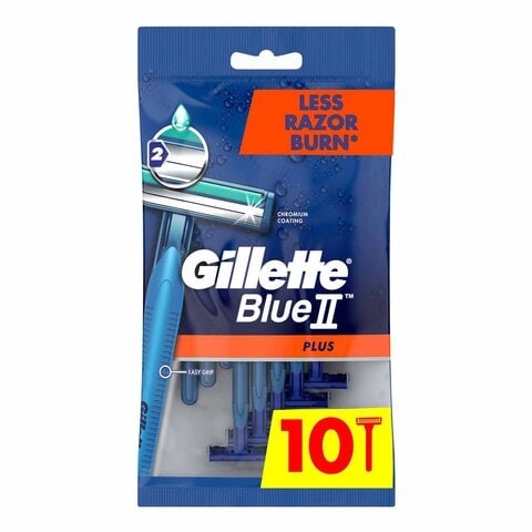 Gillette Blue 2 Plus Razor For Men 10 Pieces