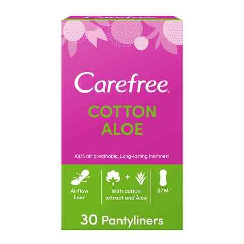 Pack of 30 Carefree Daily Aloe Vera Pads