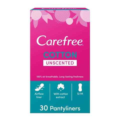 Set of 30 Carefree Pads, individually folded