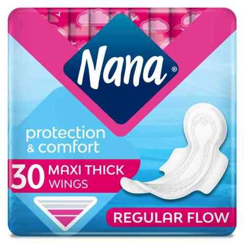 Nana Regular Long Pads With Wings, 30 Pads