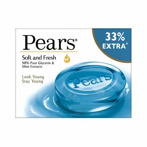 Peers Soft and Refreshing Mint Soap Bar 98% Pure Glycerin 125gm