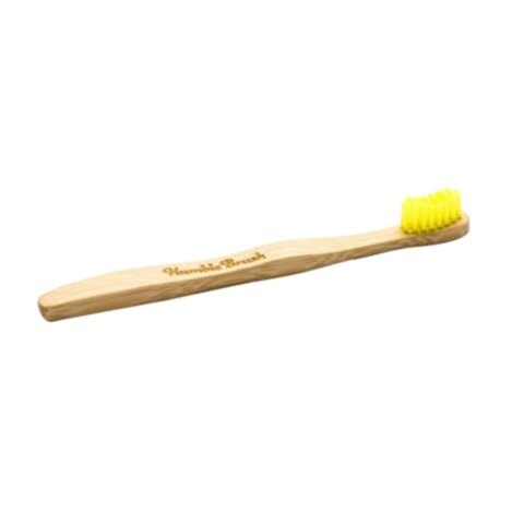 1pc yellow ultra soft bamboo toothbrush