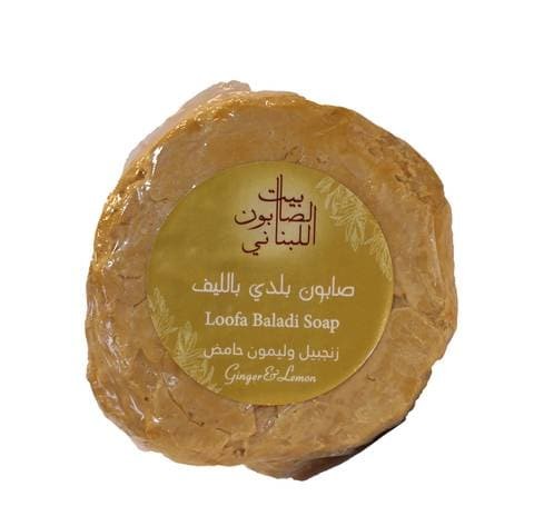 بيت الصابون اللبناني - ليفة صابون بالزنجبيل والليمون 300 جرام