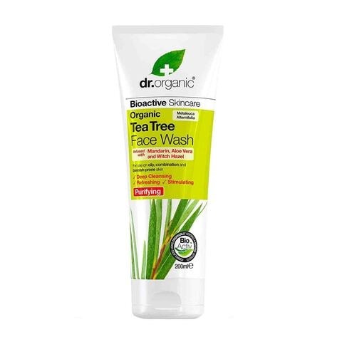 Dr Organic Tea Tree Face Wash 200 ml