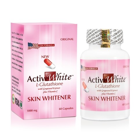 Active White Glutathione Skin Whitening Pills ( 60 Capsules = 1 Bottle)