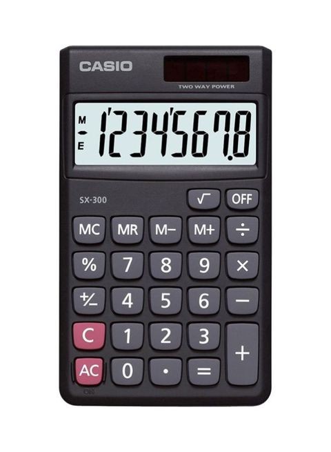 ألة حاسبة أساسية أرقام 8 من كاسيو (SX-300) ، اللون