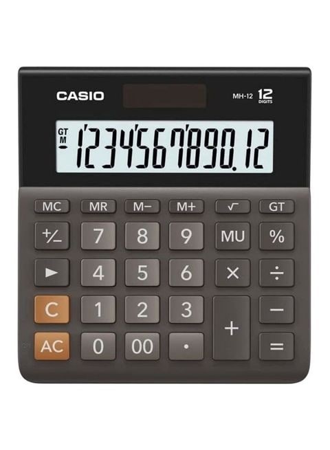 Casio Desktop Calculator 12, Black/Silver